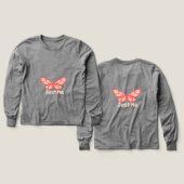 Boys Bella+Canvas Tri-blend Shirt met lange mouwen (Voorkant /achterkant)