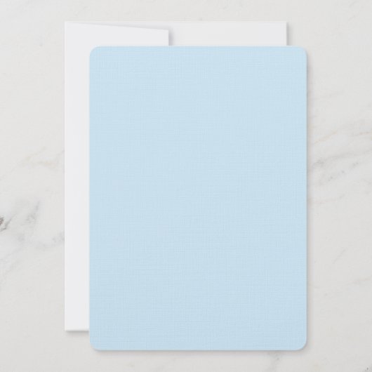 Boy's bevestiging Spirit Cross op blauwe uitnodigi Kaart (Achterkant)