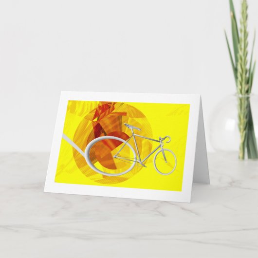 Boy's Bicycle Birthday Wenskaart Kaart (Voorkant)