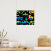 Boys Big Monster Truck Wall Poster voor Room (Keuken)