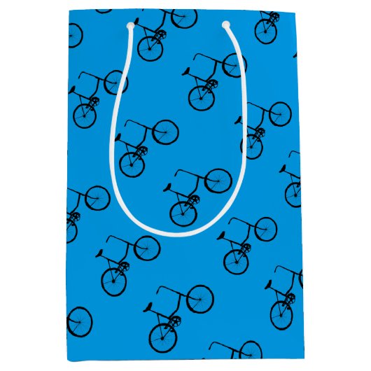 Boys Bike Pattern Medium Cadeauzakje (Voorkant)