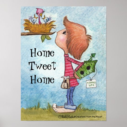 Boy's Birdhouse Gift-Home Tweet Home Poster (Voorkant)