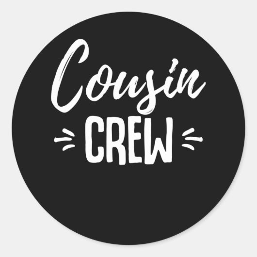 Boys Birthday Big Cousin Crew Celebration Ronde Sticker (Voorkant)