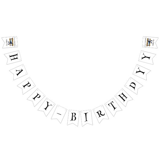 Boys birthday bunting banner (Alle)
