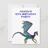 Boys Birthday Color Beads Dragon White Kaart (Voorkant)