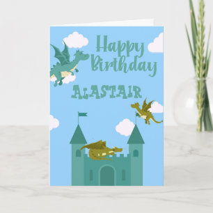 Boys Birthday Dragon Card Kaart
