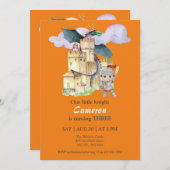 Boys Birthday Fairytale Knight Castle Dragon  Kaart (Voorkant / Achterkant)