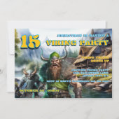 Boys Birthday Invitation 8–16 | Viking Warrior Kaart (Voorkant)