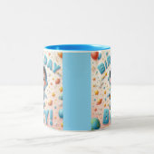 Boy's birthday Mug Tweekleurige Koffiemok (Center)