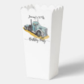 Boys Birthday Party Blue Semi Truck Bedankdoosjes (Voorkant)