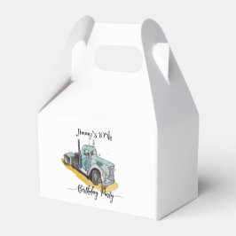 Boys Birthday Party Blue Semi Truck Bedankdoosjes