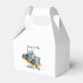 Boys Birthday Party Blue Semi Truck Bedankdoosjes (Voorkant Zijde)