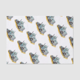 Boys Birthday Party Blue Semi Truck Tissuepapier