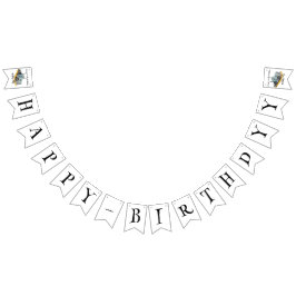 Boys Birthday Party Blue Semi Truck Vlaggetjes