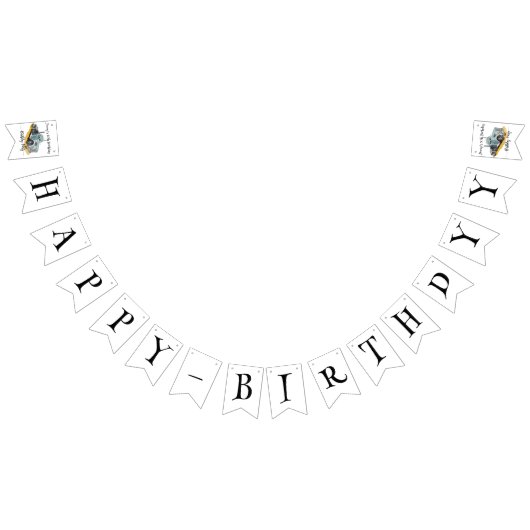 Boys Birthday Party Blue Semi Truck Vlaggetjes (Alle)