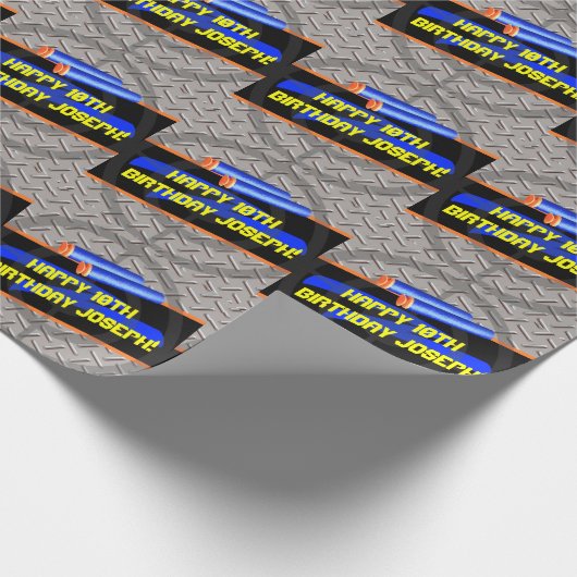 Boys Birthday Party Dart Wars Laser Label Foam Dec Cadeaupapier (Hoek)