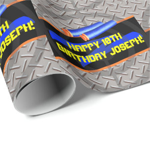 Boys Birthday Party Dart Wars Laser Label Foam Dec Cadeaupapier