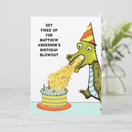 Boys Birthday Party Kaart (Staand voorkant)