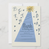 Boys Birthday Party Pet Lettering Kraft Kaart (Voorkant)