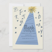 Boys Birthday Party Pet Lettering uitnodiging (Voorkant)