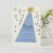 Boys Birthday Party Pet Lettering uitnodiging (Staand voorkant)