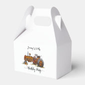 Boys birthday party with antique tractor design bedankdoosjes (Achterkant)