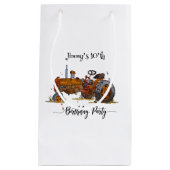 Boys birthday party with antique tractor design klein cadeauzakje (Voorkant)