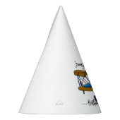 Boys birthday party with blue and yellow biplane feesthoedjes (Links)