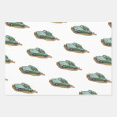 Boys birthday party with two toned sedan inpakpapier vel (Voorkant 2)