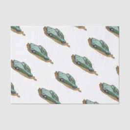 Boys birthday party with two toned sedan tissuepapier