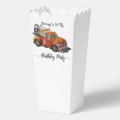 Boys birthday party with wrecker bedankdoosjes (Achterkant)