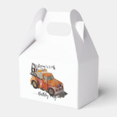 Boys birthday party with wrecker bedankdoosjes (Voorkant Zijde)