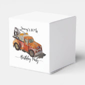 Boys birthday party with wrecker bedankdoosjes (Achterkant)