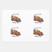 Boys birthday party with wrecker inpakpapier vel (Voorkant 3)