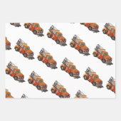 Boys birthday party with wrecker inpakpapier vel (Voorkant 2)