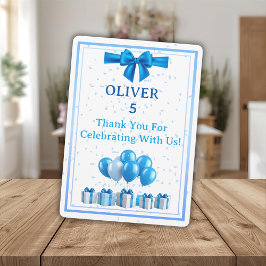 Boys Birthday Thank You Card - Gifts & Confetti Bedankkaart