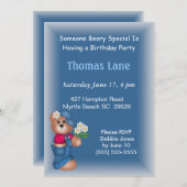 Boys Birthday Uitnodiging (Voorkant / Achterkant)