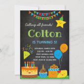 Boys Birthday Uitnodiging (Voorkant)