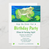 Boy's Birthday Waterverf Frog Kaart (Voorkant / Achterkant)