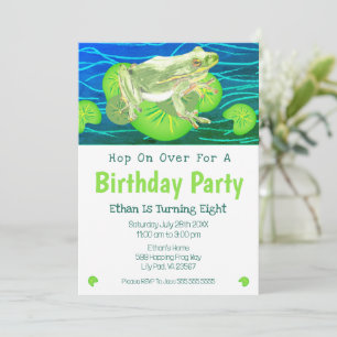 Boy's Birthday Waterverf Frog Kaart