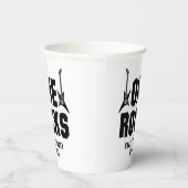 Boy's Black and White One Rocks 1e verjaardag Papieren Bekers (Rechts)