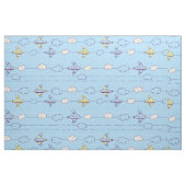 Boys blauwe vliegtuigen stof (Fat Quarter)