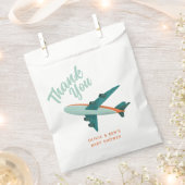 Boys Blue Baby shower Airplane Baby shower Bedankzakje (Geknipt)