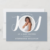 Boy's Blue Baby shower Kaart (Voorkant)