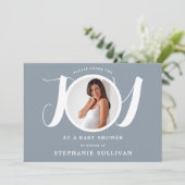 Boy's Blue Baby shower Kaart (Staand voorkant)