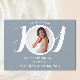 Boy's Blue Baby shower Kaart