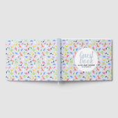 Boys Blue Dinosaur Pattern Baby shower Gastenboek (Volledig)