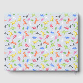 Boys Blue Dinosaur Pattern Baby shower Gastenboek (Achterkant)