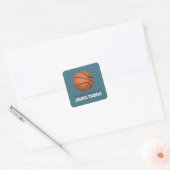 Boys Blue Dit boek is Basketball Kinder Vierkante Sticker (Envelop)