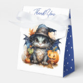 Boys Blue Dragon Halloween Baby shower Bedankdoosjes (Voorkant Zijde)